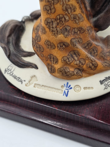 Giuseppe Armani Lady With Parrot 616/C Hand Signed LE 262/5000 Box COA Italy