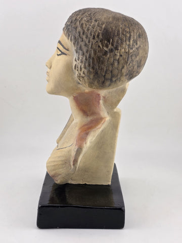 Rare Vintage Handmade Bust Of Princess Meritaten Of The Anciant Egyptian Dynasty