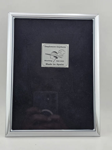 New Simplement Stephanie Sterling Silver 925 Picture Frame Spain 6x8 W Box.