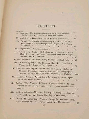 1st Edition Max O'Rell, FRENCHMAN IN AMERICA Recollections of Men and Things