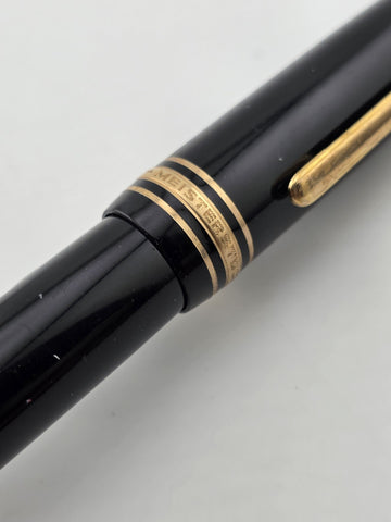 Montblanc 149 Fountain Pen, Tri-color 18C Broad Nib, late 1960s-Exc Condition