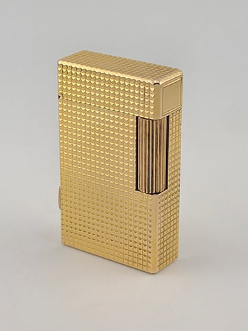 Vintage Collectible Authentic St Dupont 20 Micron Gold Plated Ligne 1 Lighter.