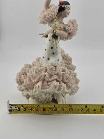 Antique Crown Alka Dresden CARMEN Lady Floral German Flamenco Dancer Gremany