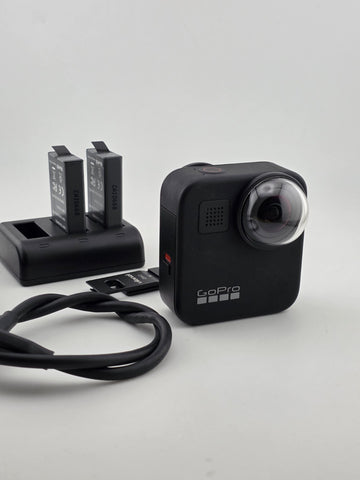 GoPro MAX 360 Camera + 3 Batteries Charger Bundle Tested Working Used Twice Only