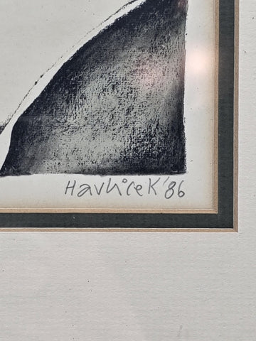 Karel Havlicek In a Sentimental Mood 1986 Signed Ltd Ed Serigraph 63/120 Framed