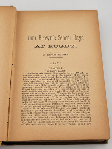 Tom Brown’s School Days Franklin Edition 1887 RARE By Thomas Hughes Illustrated