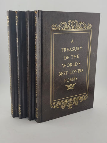 Vintage Set of 4 Library of the World's Best Loved Poems Books -  Hardcover