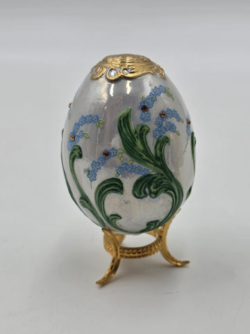 Set Of 4 Franklin Mint House of Faberge Jeweled Imperial Eggs Stands Boxed