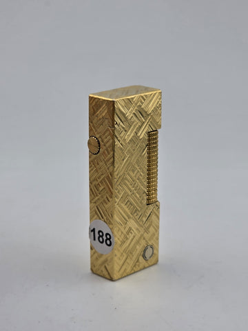 Rare Vintage Dunhill Rollagas Gold Tone Textured Switzerland Very Clean.