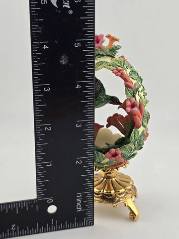 Franklin Mint House Of Faberge Humming Bird Egg Jewels in The Garden - W Box