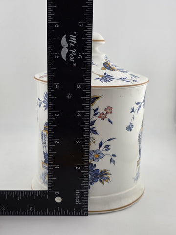 Antique Crown Staffordshire Sugar Dish Mustard Pot Rare Pattern. VG Condition