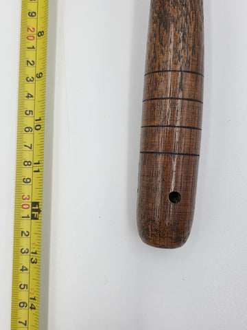 Antique 19th C Wooden Mallet Gavel Hammer Turned Handle & End 12" x 3"