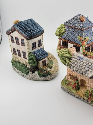 Lot Of 3 Vintage English Cottages- Made In Taiwan - Christmas Gift Idea