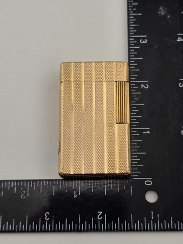 Vintage Collectible Authentic St Dupont France Gold Plated Ligne 1 Lighter.