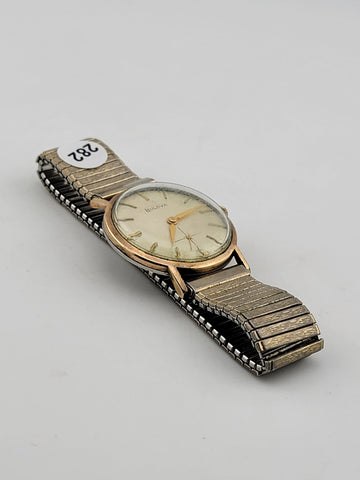 1960's Bulova Round Dress 32mm Wind Up Mens Vintage Wrist Watch Original Working