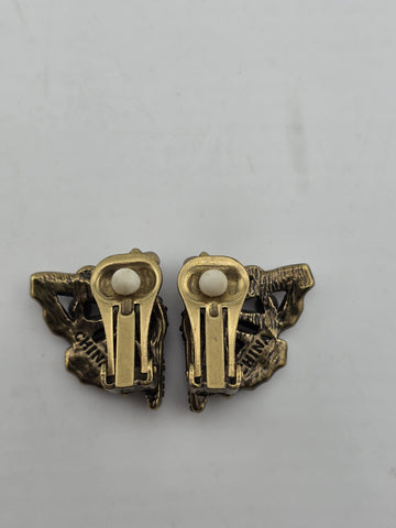 Vintage Heidi Daus Butterfly Garden Crystal Set, Cuff Bracelet, Ring & Earrings