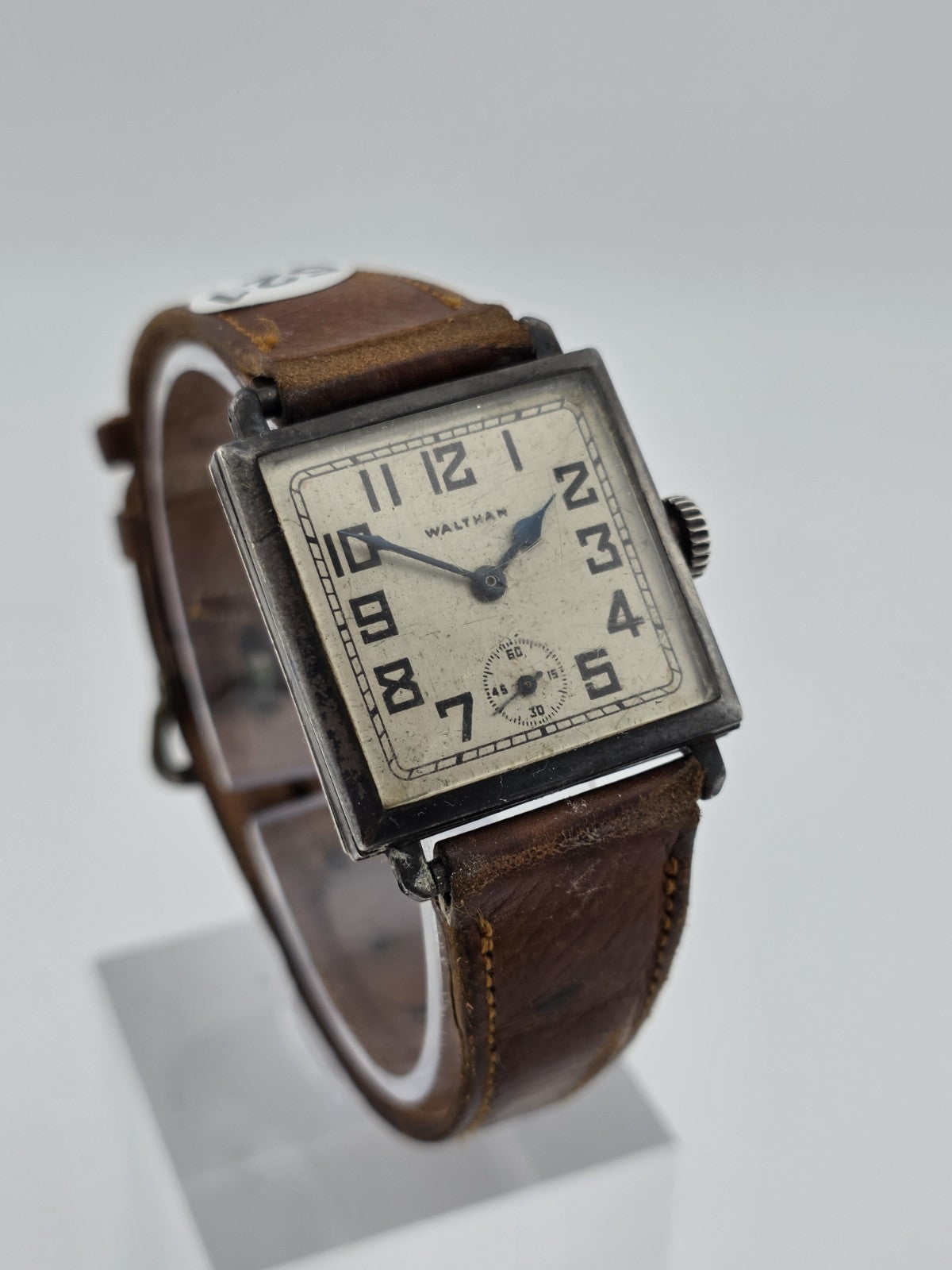 Antique 1930 Waltham 24 Jewel Sterling Silver Fahys Art Deco Wristwatch. Read.