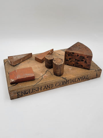 Antique 19th C One Of A Kind English & Continental Wooden Cheese Display Board.