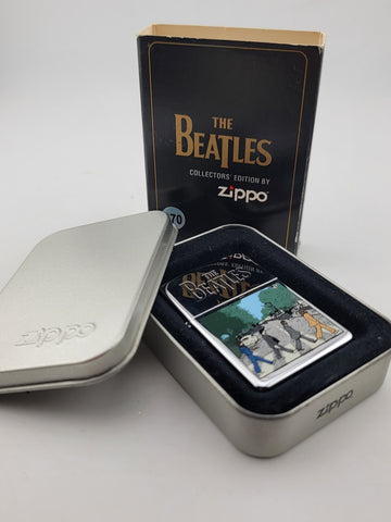Rare 1996 Retired  Beatles Abbey Road Zippo Lighter. Appears To Be Unfired W Box