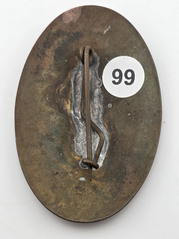 Rare Original Antique Postal Telegraph Co Employee Bronze Badge c1900 Morse Key
