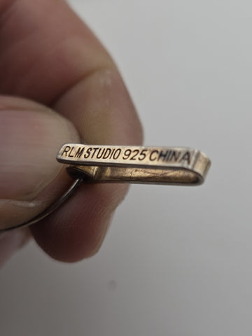 Robert Lee Morris RLM Studio Sterling Silver Oval Chain Link Necklace 36" Long.