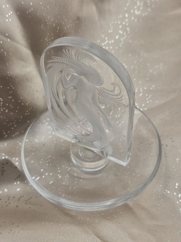 Vintage Lalique France Crystal Mermaid Water Dancer Signed Collectable Glass