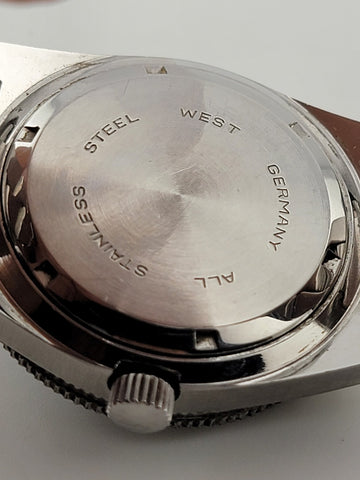 Rare Vintage Helbros/Elgin 9156 Stainless Steel Diver Manual Wind Men's Watch