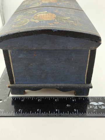 Rare Antique Hand Inscribed 1943 German Folk Art Chest WWII Augsburg Kepsake Box