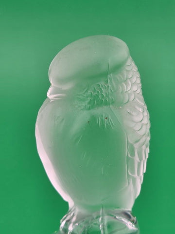 Vintage Signed Lalique Frosted Crystal Hawk Bird Of Prey Made In France