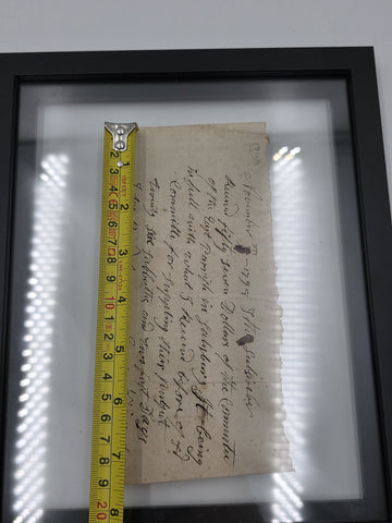 Ultra Rare 1798 Enoch Whipple Signed Church Receipt Salisbury MA Pulpit Payment