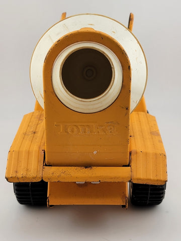Vintage TONKA 1970's Cement Mixer Truck Construction Metal Orange/Yellow 8"L