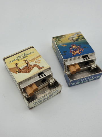 Lot Of 4 Vintage Cigarette Pack Lighters Camel Salem Winston Novelty. Untested.