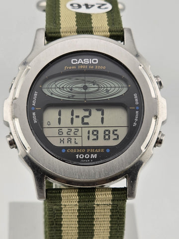 Rare Mint Casio Cosmo Phase CGW-500 Module 830 Vintage 1985 Orbit Digital Watch