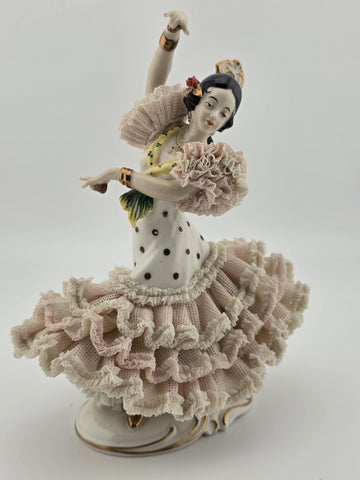 Antique Crown Alka Dresden CARMEN Lady Floral German Flamenco Dancer Gremany