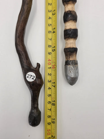 Set Of 2 Rare One Of A Kind Handmade Wooden Magic Wand Fantasy Staff Cosplay.