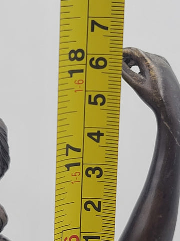 Auguste Moreau Diane Art Nouveau Bronze Dancing Woman Sculpture French C1900