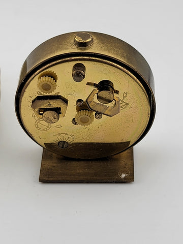 Vintage Seth Thomas Travel Alarm Clock With Original Clam Shell Case Germany