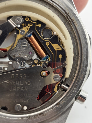 1987 42mm Breitling 80972 Jupiter Navitimer 3300 Quartz Watch. Untested. As-is.