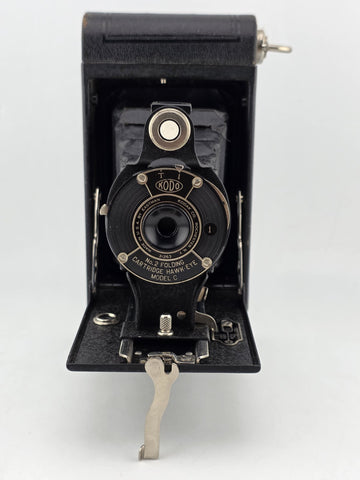 Antique Kodak No.2 Folding Cartridge Hawk-Eye Camera w/ Manual Vintage 120 Film