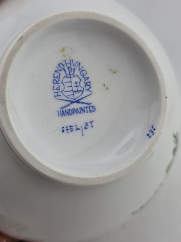 Herend Porcelain Printemps Perfume Bottle Butterfly Dauber Perfect & Elegant!