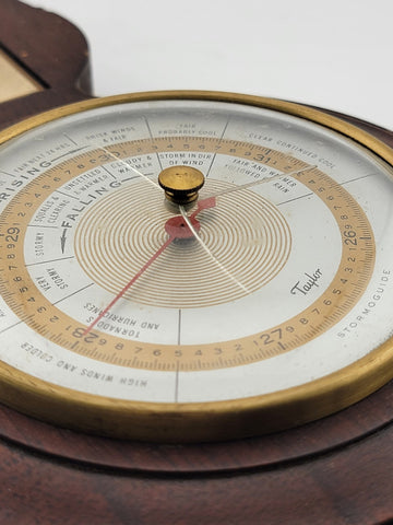 Vintage Collectible Taylor Barometer/Weather Meter. Small Crack In Glass.