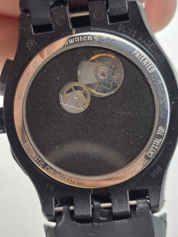 Swatch Right Track SVGB400 Automatic Chronograph Swiss Watch. Works. Read.