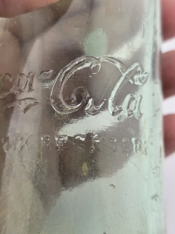 Rare Antique C1907 Straight Side Coca-Cola Bottle Greensboro NC Aqua Glass