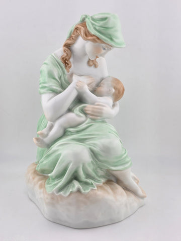 Antique Herend Porcelain Figurine Motherhood Mother & Child Breastfeeding. VG.