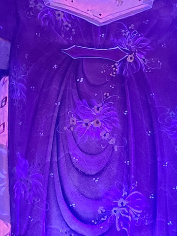 Ded Moroz Russian Hand Carved Wooden Santa Figurine Sergiyev Posad. Fluorescent.