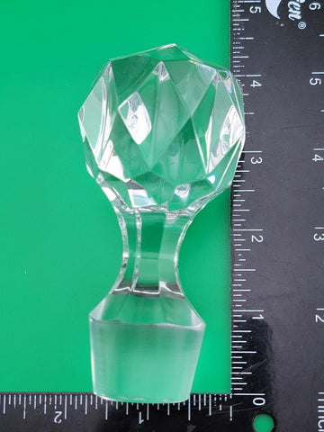 Vintage Bohemia Crystal Solid Heavy Decanter with Ball Stopper. Czech Republic.