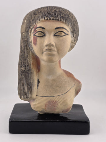 Rare Vintage Handmade Bust Of Princess Meritaten Of The Anciant Egyptian Dynasty