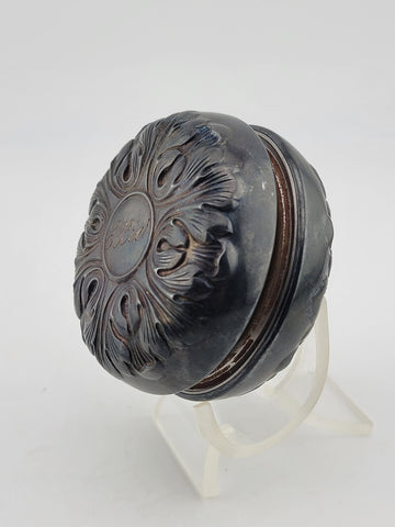ANTIQUE VICTORIAN GORHAM STERLING SILVER TOY YOYO REPOUSSE LEAVES Steel Body