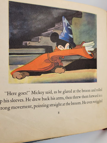 1940 FIRST EDITION THE SORCERER'S APPRENTICE FROM WALT DISNEY'S FANTASIA WITH DJ