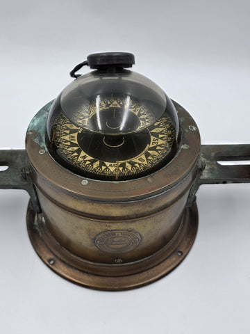 Rare Antique Kelvin White Constellation Ship Binnacle Compass Brass Nautical .